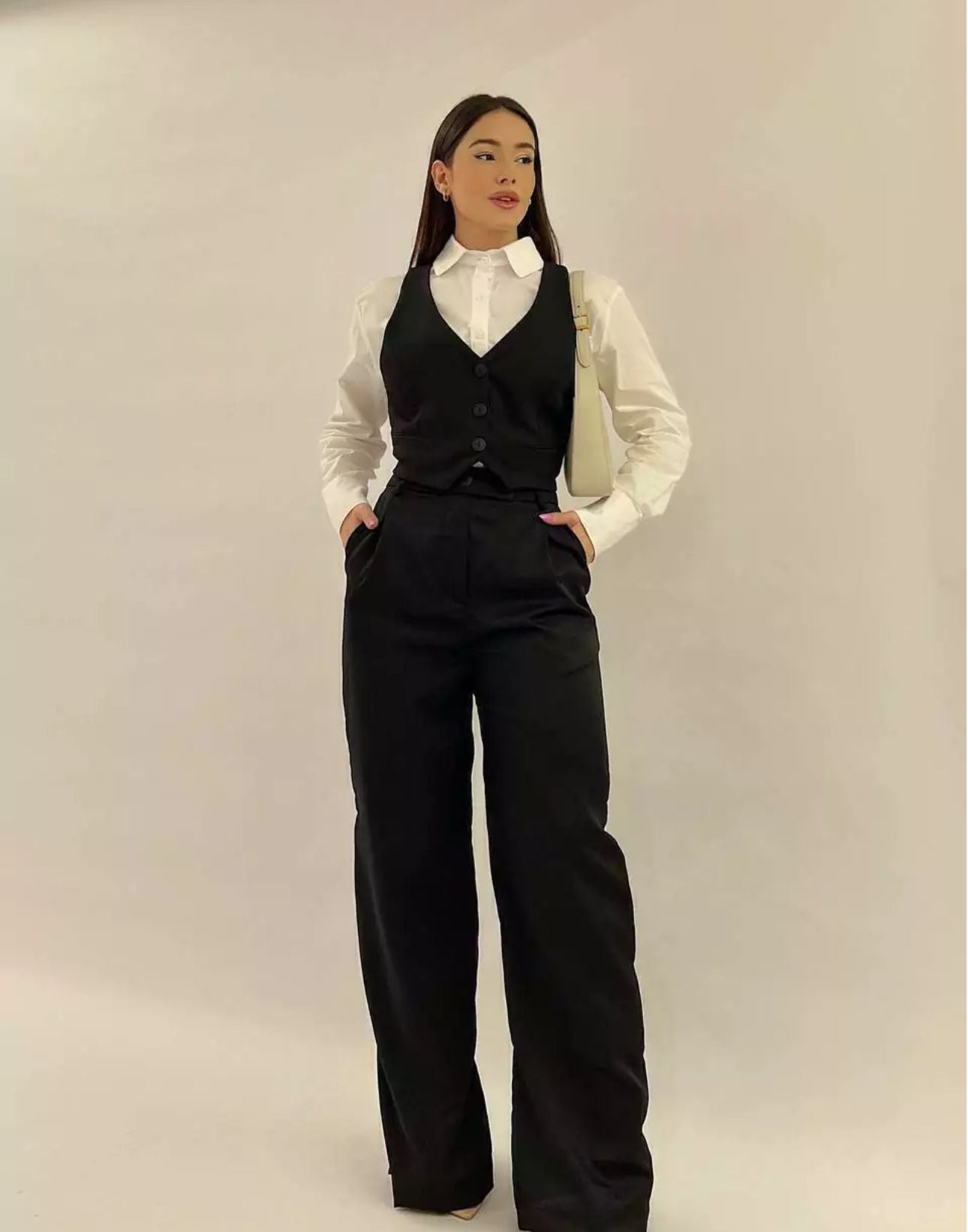 High Waist Straight Pants