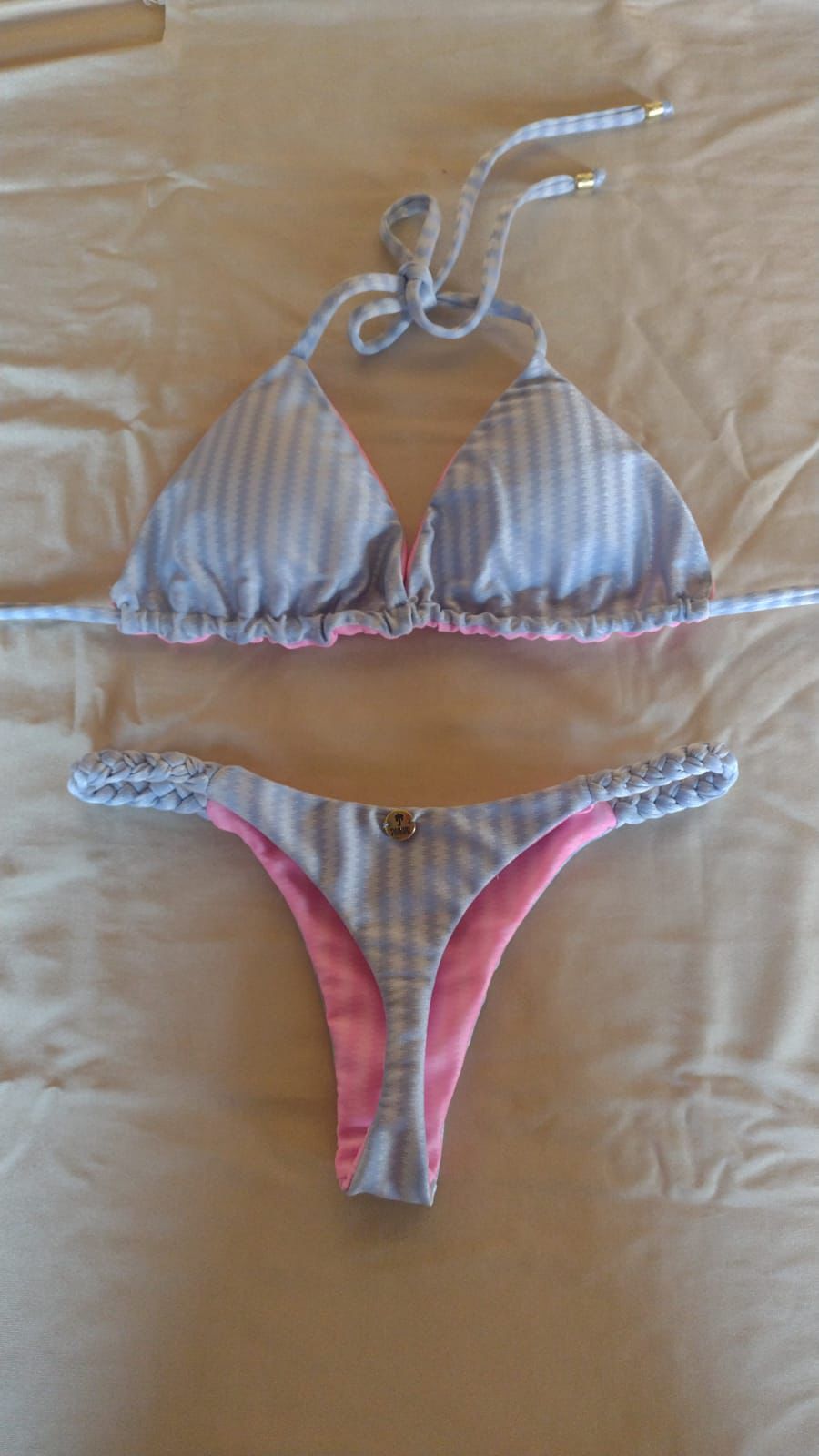 REVERSIBLE THONG BIKINI SET