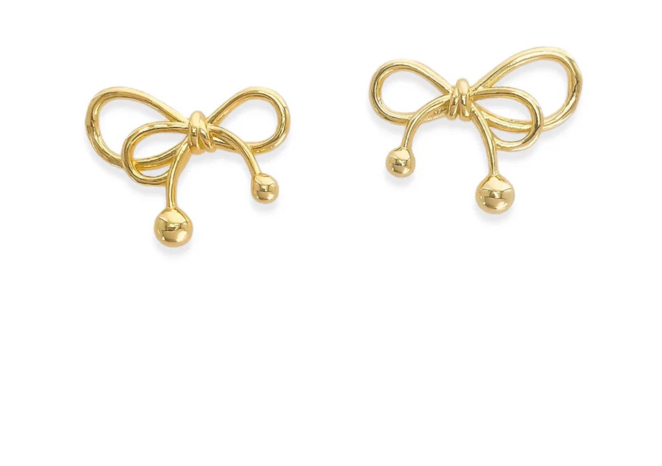 Bow Gold Plated EARRING