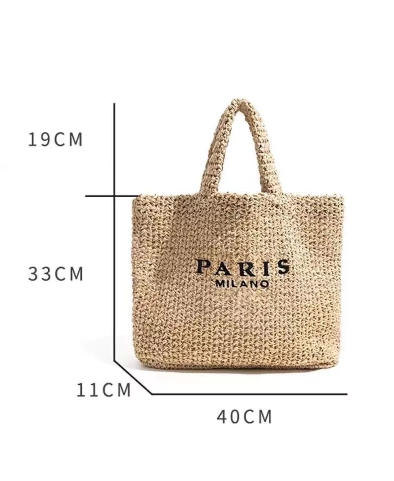 Beach Straw Bag Paris Milano