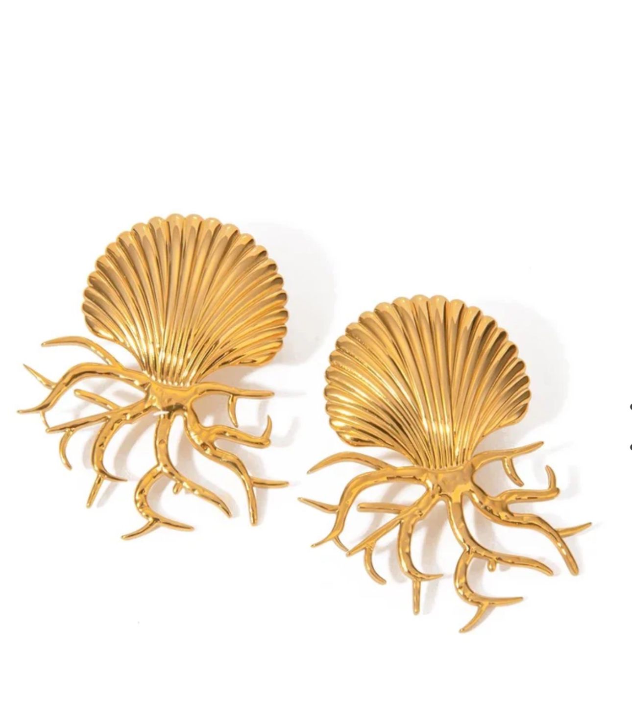 Sea Shell Coral Earrings