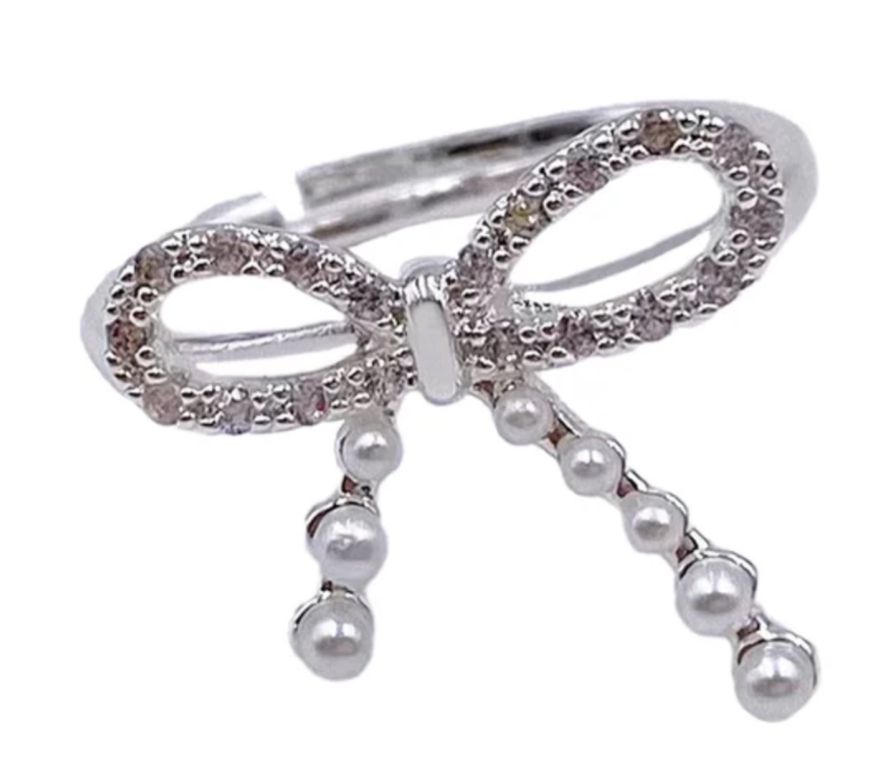 BOW PEARL RING