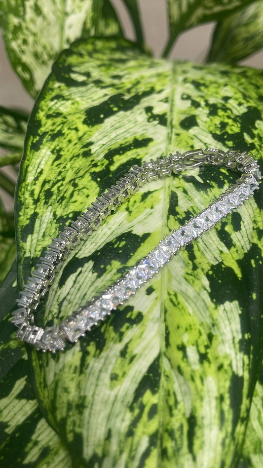Tennis Bracelet Silver Plated With Cubic Zirconia For Women High Quality Jewelry