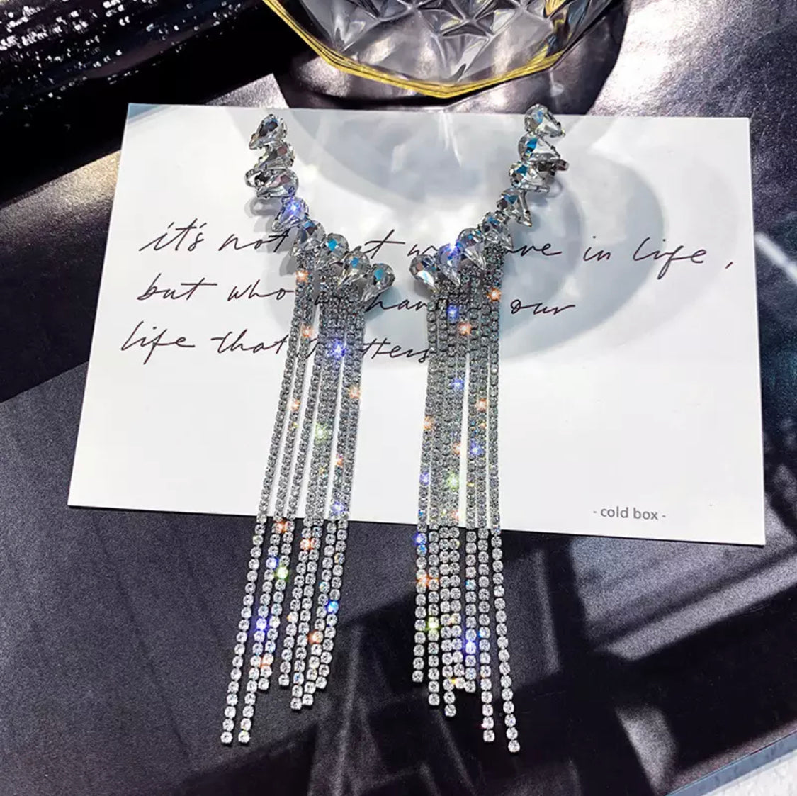 Rhinestone TASSEL Earrings