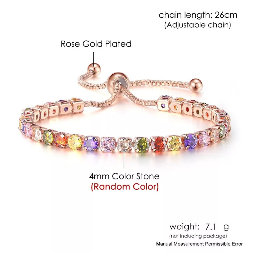 Tennis CZ cubic zircon bracelet