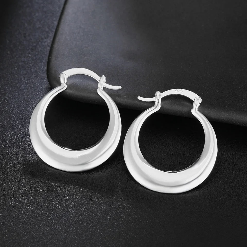 Fashion Simple Gold Plated Hoops Earrings for Women Twist Circle Thick Earrings Statement Jewelry Party Gifts