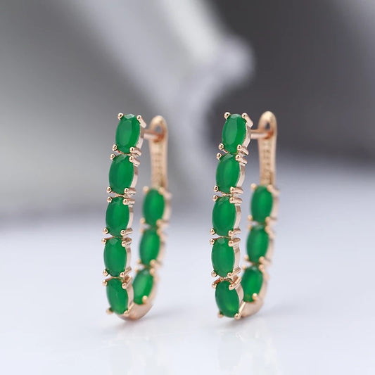 Emerald long drop Earrings